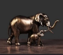 [Z074010607] 2 PCS JUMBO DECORATIVE ELEPHANT FIGURINE
